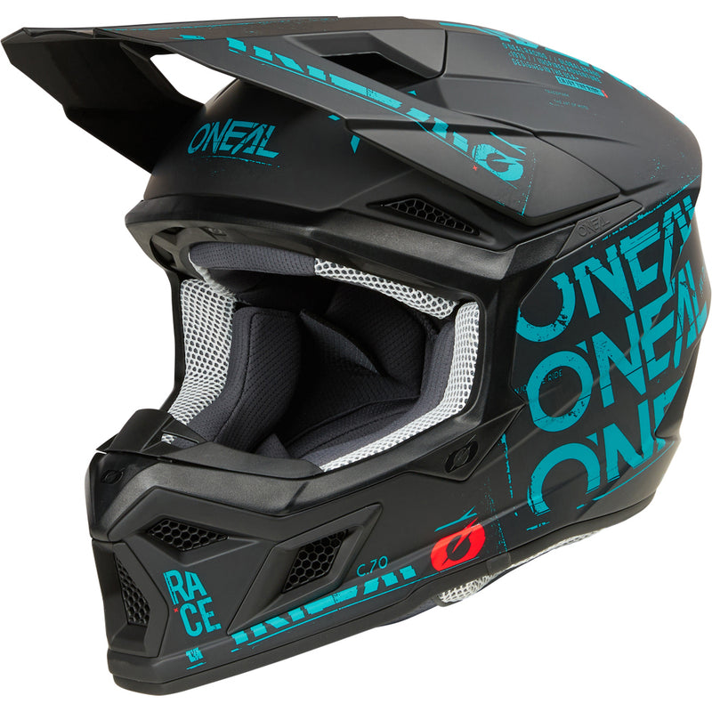 ONEAL 2025 3 SERIES STATIC BLACK & TEAL HELMET