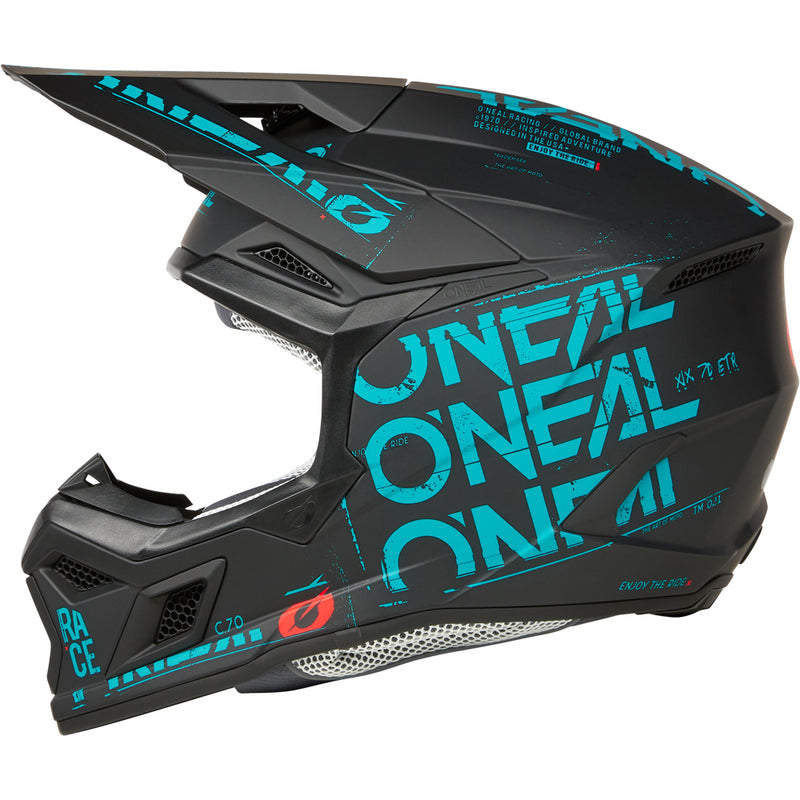 ONEAL 2025 3 SERIES STATIC BLACK & TEAL HELMET