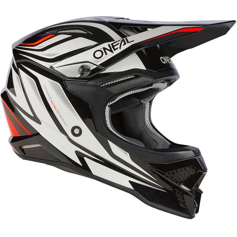 ONEAL 2024 3 SERIES VERTICAL BLACK & WHITE HELMET