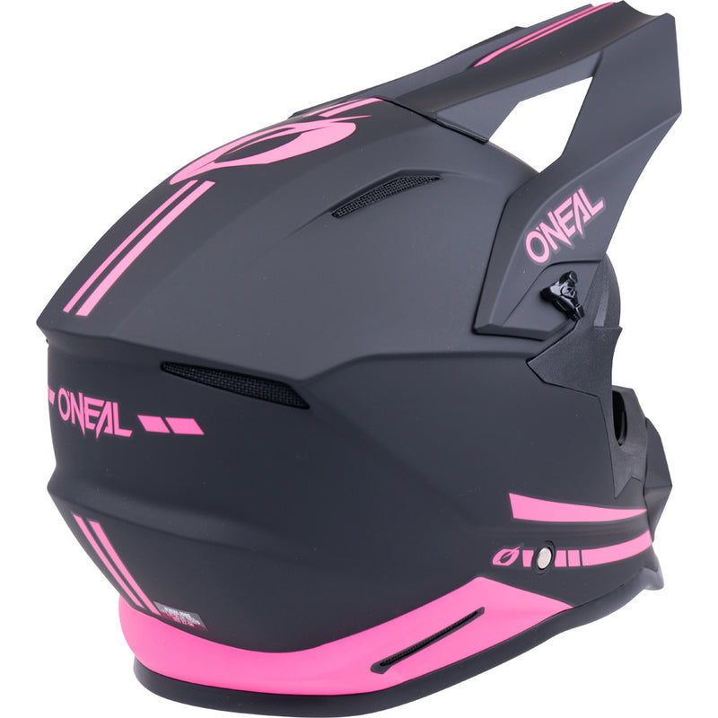 ONEAL 2026 1 SERIES SOLID MATTE BLACK & PINK HELMET