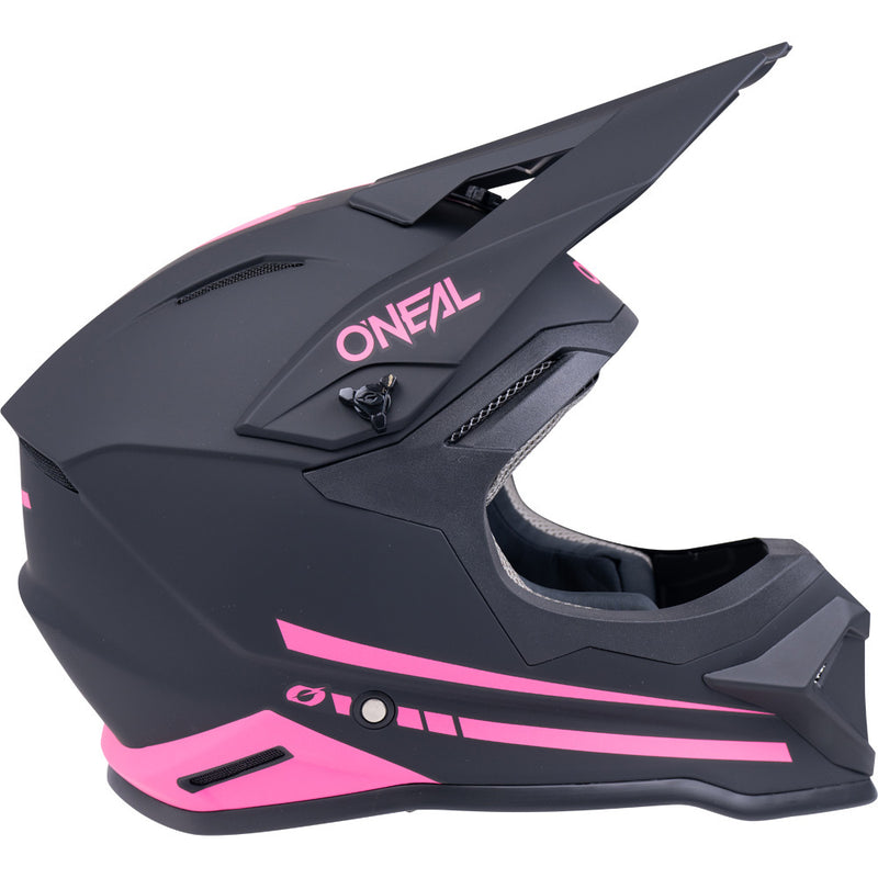 ONEAL 2026 1 SERIES SOLID MATTE BLACK & PINK HELMET