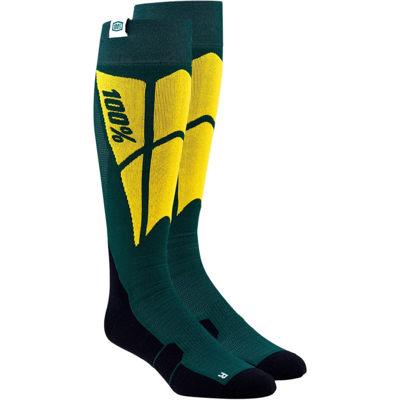 100% HI SIDE GREEN PERFORMANCE SOCKS