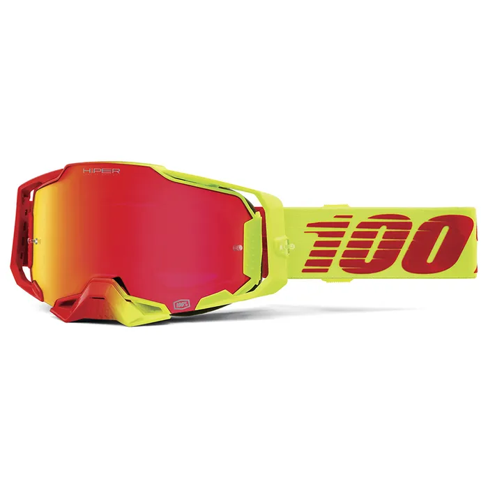 100% ARMEGA SOLARIS GOGGLES WITH HIPER RED MIRROR LENS