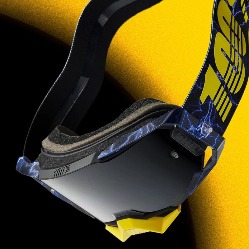 100% ARMEGA FURIOUS GOGGLES WITH SILVER MIRROR LENS