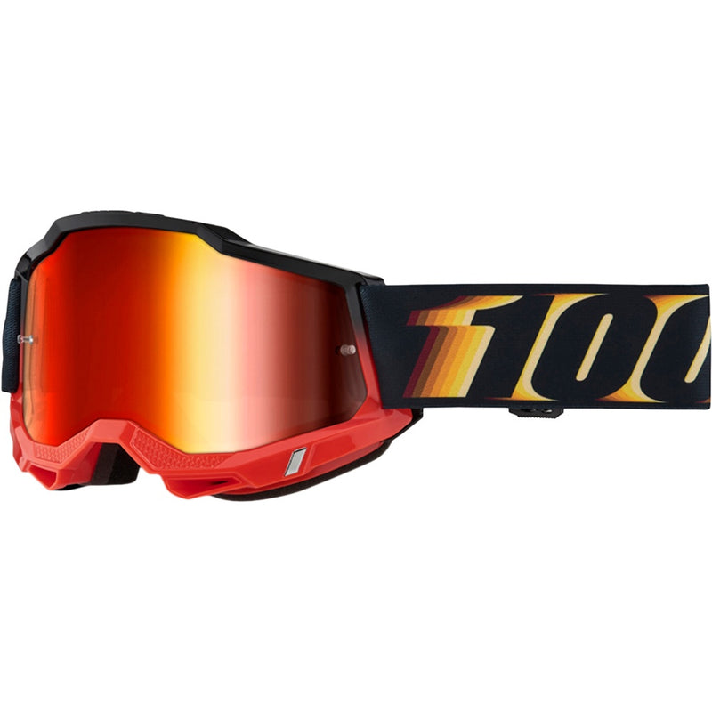 100% ACCURI 2 STAMINO2 GOGGLES WITH RED MIRROR LENS