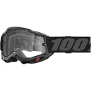 100% ACCURI 2 ENDURO MOTO BLACK GOGGLE WITH CLEAR LENS