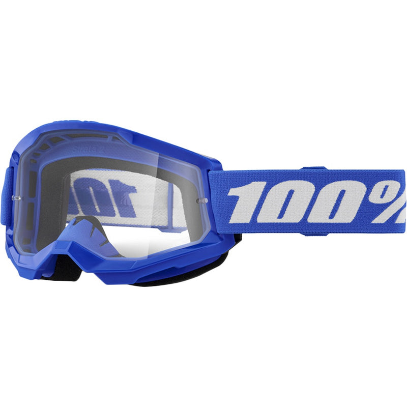 100% BLUE STRATA 2 GOGGLES WITH CLEAR LENS