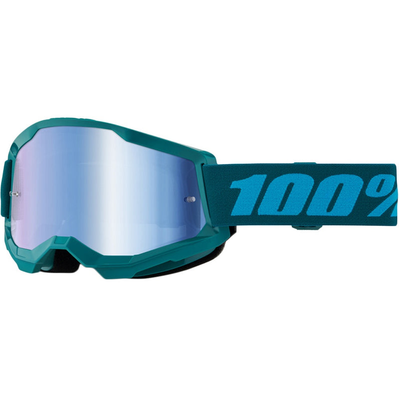 100% STRATA 2 STONE GOGGLES WITH BLUE MIRROR LENS