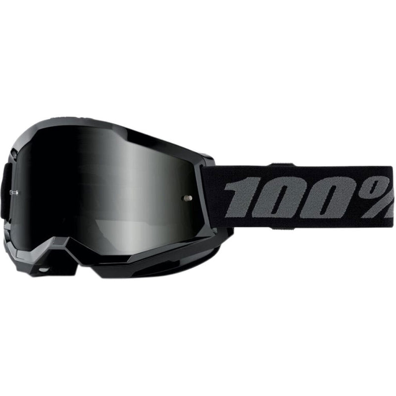 100% STRATA 2 SAND BLACK GOGGLES WITH SMOKE LENS