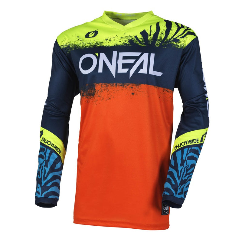 ONEAL 2025 ELEMENT SHOCKER BLUE & ORANGE KIDS JERSEY