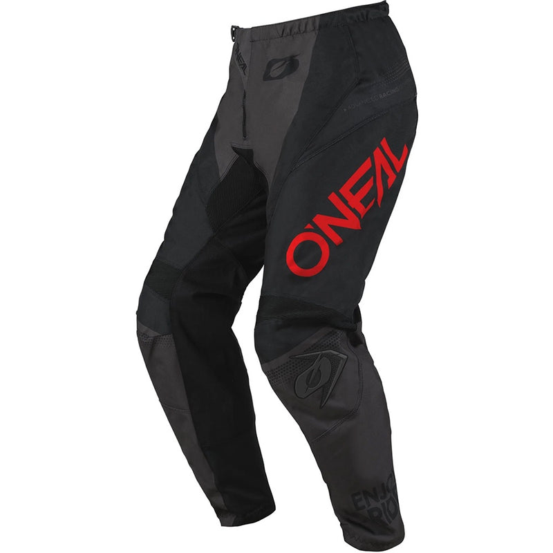 ONEAL 2025 ELEMENT RACEWEAR BLACK, GREY & RED PANTS