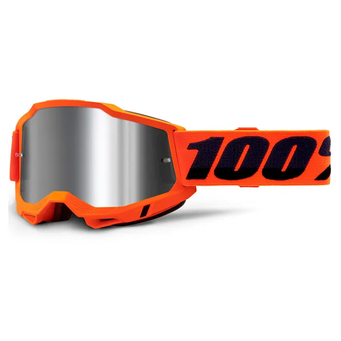 100% ACCURI 2 ORANGE GOGGLES WITH SILVER MIRROR LENS