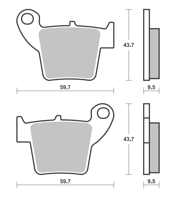 SBS HONDA CR/CRF SINTERED REAR BRAKE PADS - SB777SI