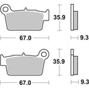 SBS KAWI/SUZUKI/YAMAHA SINTERED REAR BRAKE PADS - SB790SI