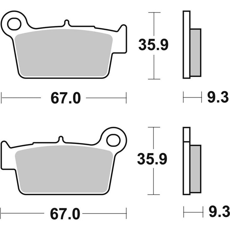 SBS KAWI/SUZUKI/YAMAHA SINTERED REAR BRAKE PADS - SB790SI