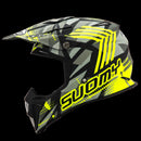 SUOMY MX SPEED SERGEANT MATTE GREY & FLURO YELLOW HELMET