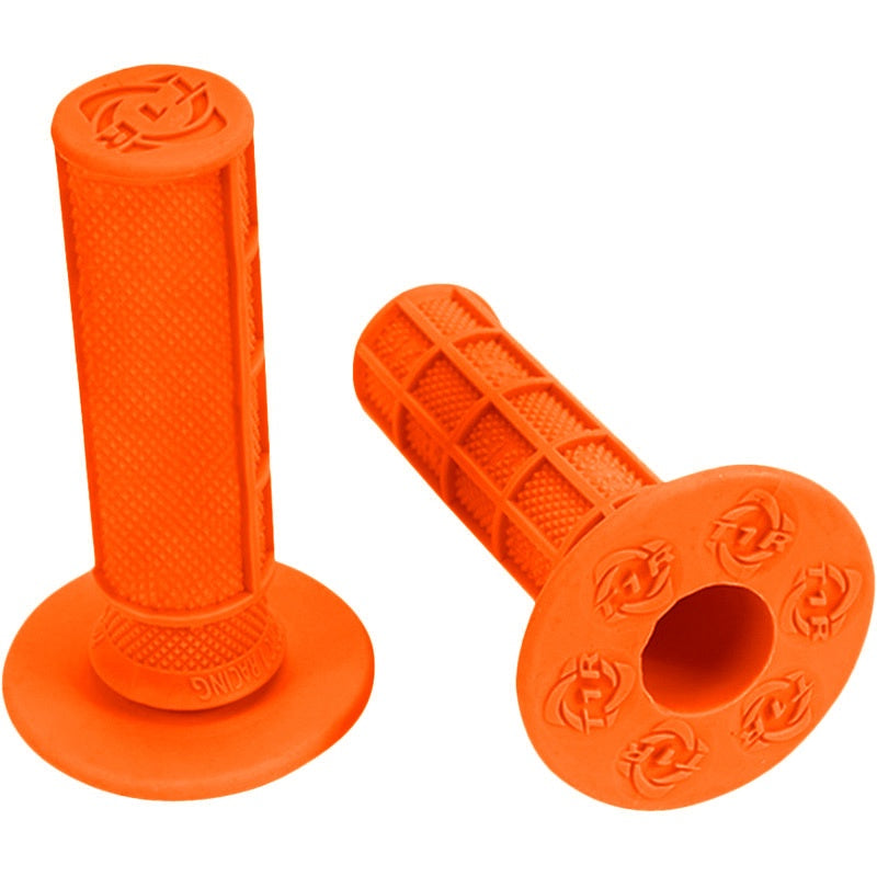 TORC1 ORANGE HOLESHOT 1/2 WAFFLE SOFT COMPOUND MX GRIPS + GLUE