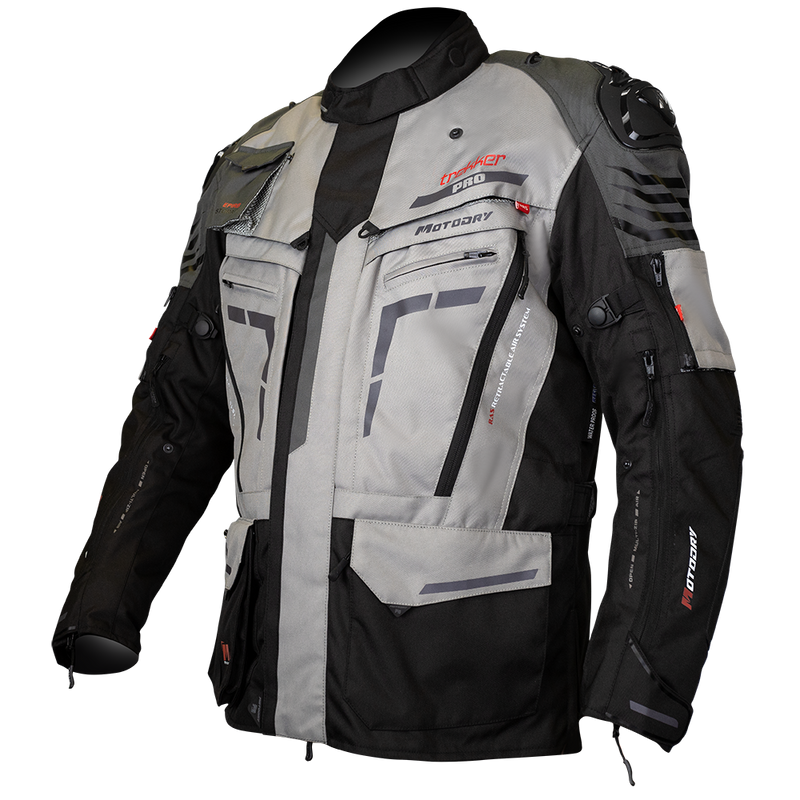 MOTODRY TREKKER PRO BLACK, ANTHRACITE & GREY JACKET