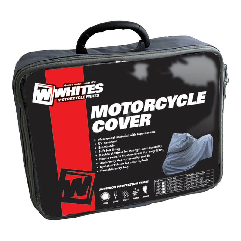 WHITES PREMIUM BIKE COVER - LGE 750-1300CC WITH A RACK