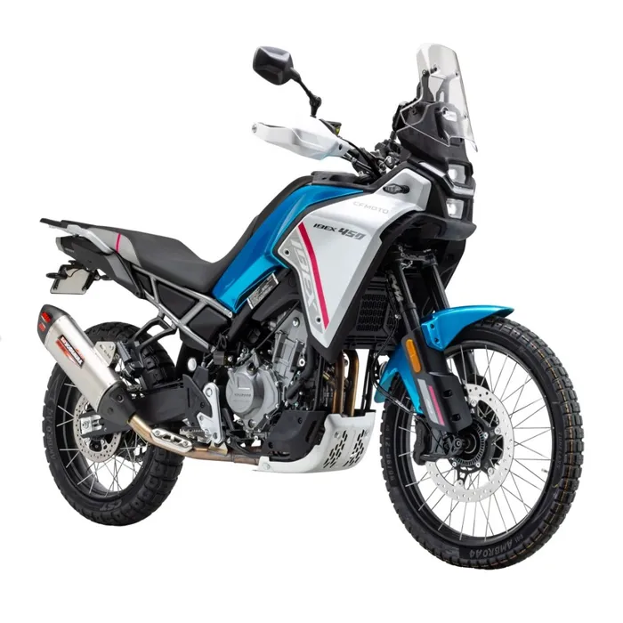 YOSHIMURA CF MOTO IBEX 450 2025 RS-12 ADV STAINLESS SLIP-ON EXHAUST WITH STAINLESS MUFFLER
