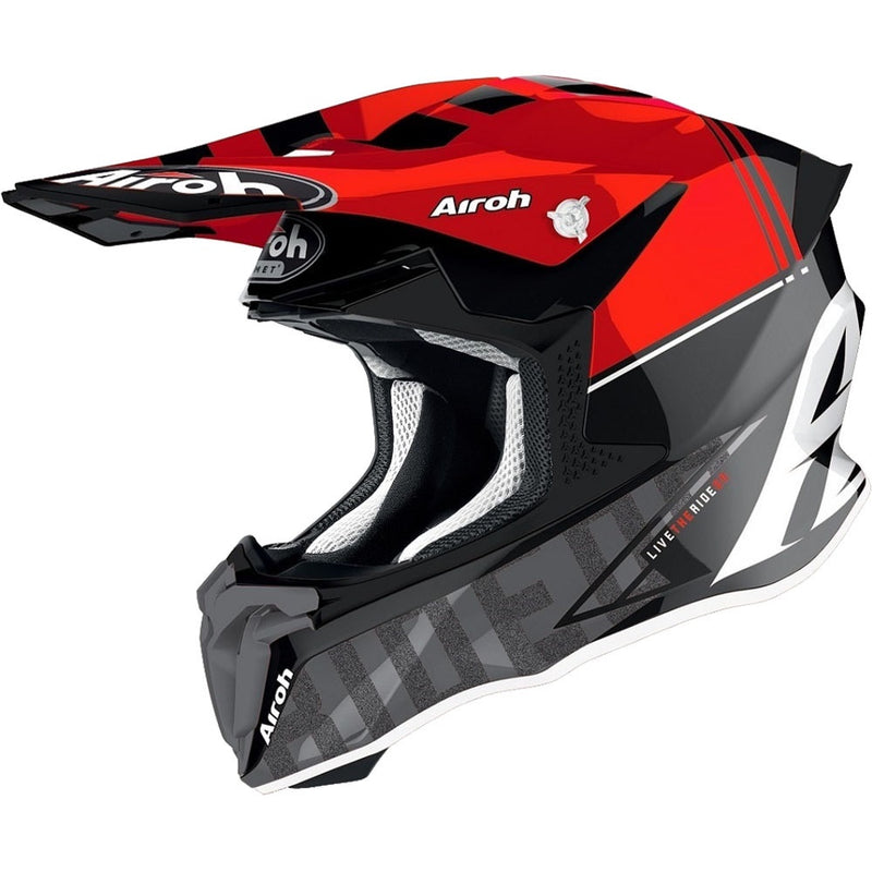 AIROH TWIST 2.0 ‘TECH’ RED GLOSS HELMET