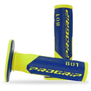 PROGRIP 801 FLURO YELLOW & BLUE HALF WAFFLE DUAL DENSITY GRIPS