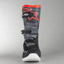 ALPINESTARS TECH 7S YOUTH BLACK DARK GREY & FLURO RED BOOTS