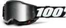100% ACCURI 2 KIDS  BLACK GOGGLES WITH MIRROR SILVER LENS