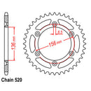 SUPERSPROX 45T HUSKY/SUZUKI REAR SPROCKET (822)