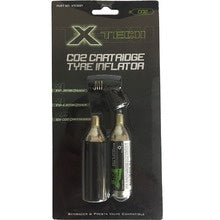 X TECH CO2 CARTRIDGE TYRE INFLATOR WITH X2 CARTRIDGES