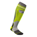 ALPINESTARS MX PLUS 1 SOCK FLURO YELLOW/ COOL GREY