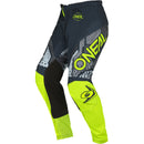 ONEAL 2022 ELEMENT CAMO GREY & NEON YELLOW KIDS PANTS