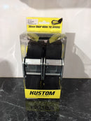 KUSTOM HARDWARE BLACK & YELLOW SNAP HOOK TIE DOWNS