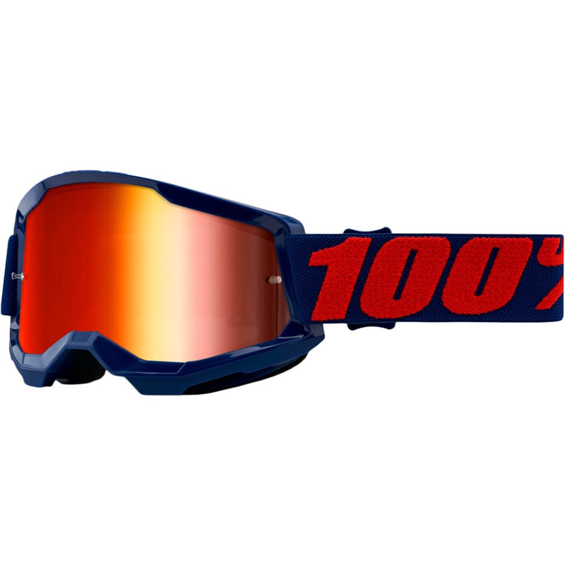 100% STRATA 2 MASEGO GOGGLES WITH RED MIRROR LENS