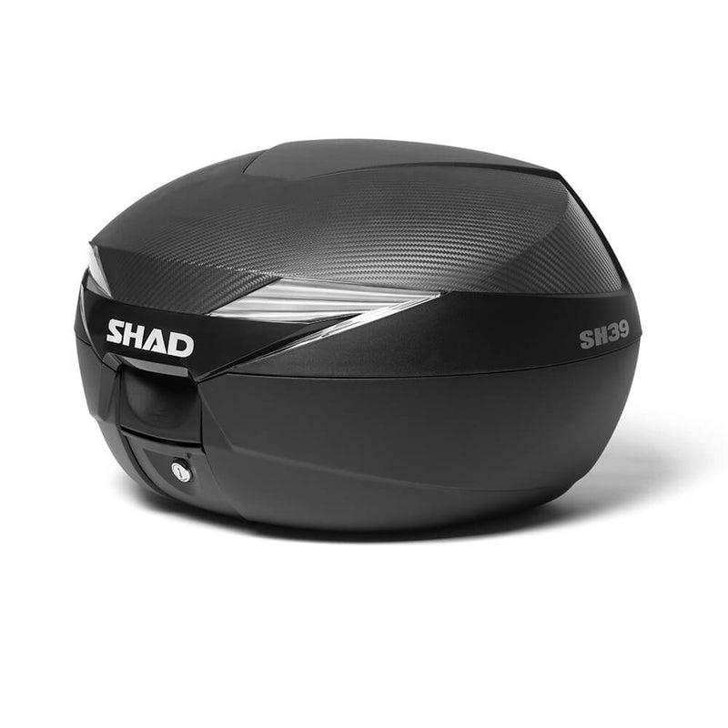 SHAD SH39 TOP CASE 39L – BLACK WITH CARBON LOOK PANEL