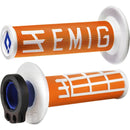 ODI ORANGE & WHITE V2 MX EMIG LOCK ON GRIPS