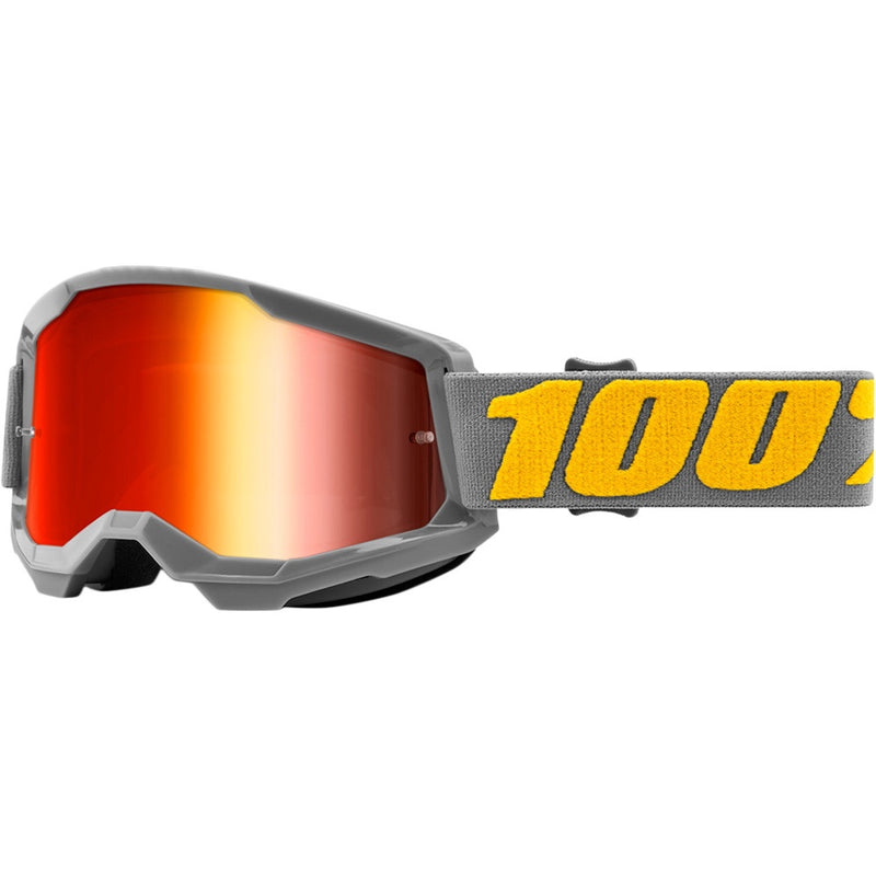 100% STRATA 2 IZIPIZI GOGGLES WITH RED MIRROR LENS