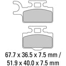 FERODO BRAKE PADS - FDB2110SG (PK = 2 Pads)