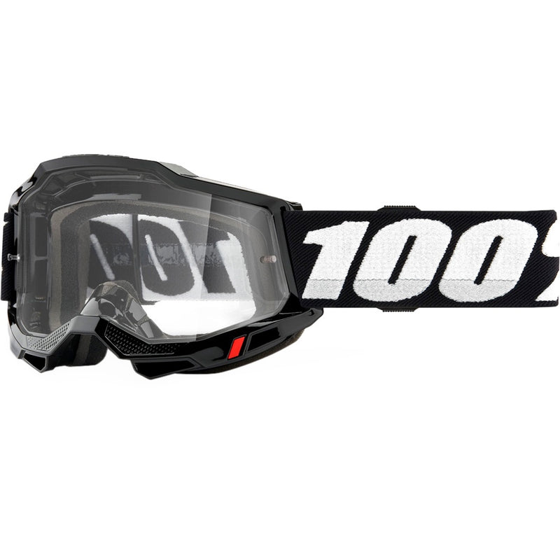 100% ACCURI 2 BLACK OTG GOGGLES WITH CLEAR LENS