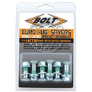 BOLT EURO HUB SAVERS SILVER DOUBLE LOCKED SPROCKET FASTENING KIT