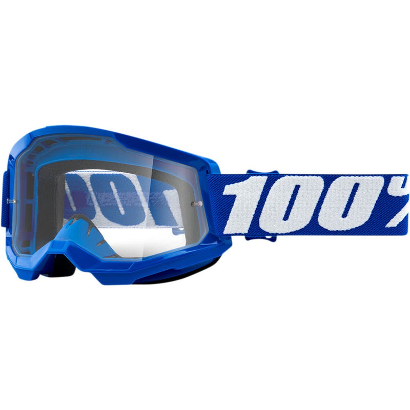 100% STRATA 2 BLUE  GOGGLES WITH CLEAR LENS