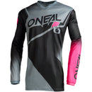 ONEAL 2022 ELEMENT RACEWEAR BLACK,GREY & PINK KIDS JERSEY