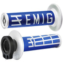 ODI BLUE & WHITE V2 MX EMIG LOCK ON GRIPS
