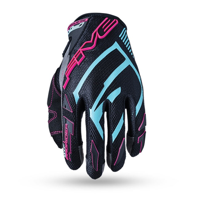 FIVE MXF PRO RIDER S LADIES GREY/BLUE/PINK GLOVES | FIVE | MX247 Motorcycle Parts, Clothes & Accessories