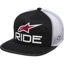 ALPINESTARS RIDE 4.0 BLACK, WHITE & RED TRUCKER HAT