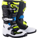 ALPINESTARS 2025 TECH 7S BLACK, BLUE & FLURO KIDS BOOTS