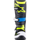 ALPINESTARS 2025 TECH 7S BLACK, BLUE & FLURO KIDS BOOTS