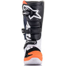 ALPINESTARS TECH 7S BLACK , WHITE & ORANGE KIDS BOOTS