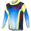 ALPINESTARS 2024 RACER HOEN FLURO YELLOW & BLUE NIGHT NAVY KIDS JERSEY
