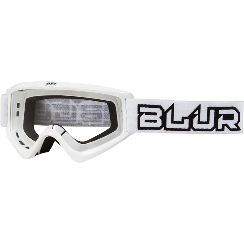 BLUR B-ZERO WHITE KIDS GOGGLES WITH CLEAR LENS
